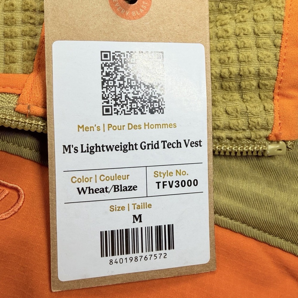 Duck‎ Camp Lightweight Grid Tech Vest Mens Medium Wheat Blaze Hunting NWT - Picture 8 of 10